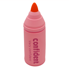 矽膠萬用鉛筆盒 防水萬用袋, 粉色設計款, 1個