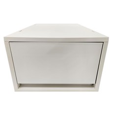 SHIMOYAMA PP縱向單格深型抽屜式儲物盒, 灰白色, 1盒