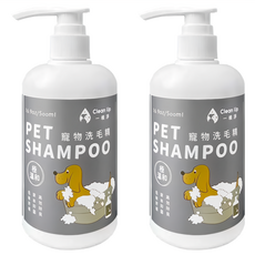 CLEAN UP 一噴淨 寵物洗毛精 500ml 2瓶 天然防蚤 草本抑菌 低敏舒緩 台灣製造, 1組