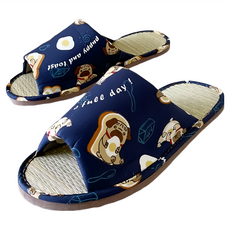 i Slippers 小日常 MIT 家居拖鞋 活力旺汪, L, 藍色