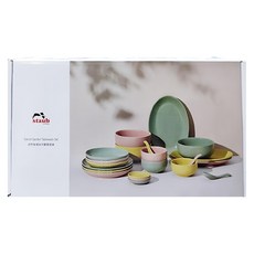 staub 自然秘境陶瓷餐碗盤餐具10件組, 10個餐碗盤餐具, 莫蘭迪綠, 1組