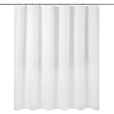 GreeHook PEVA加厚防水浴簾 白色, 180 x 200cm, 1個