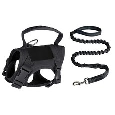 貓咪戰術胸背帶 附牽繩 L 黑色 寵物外出安全舒適, 1組