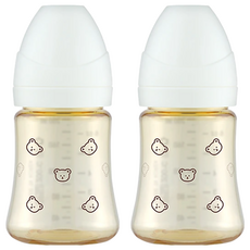 GROSMIMI Dotgom PPSU 奶瓶 200ml 白色, 2個