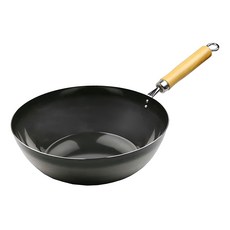 PEARL LIFE 珍珠金屬 IH適用黑色鐵製炒鍋(28cm, 28cm, 1入