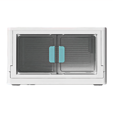 可摺疊大容量收納箱 藍色, 特大雙開門, 1個