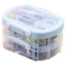 小麥購物 便攜縫紉工具套裝30件組 L557, 淺藍色, 1組