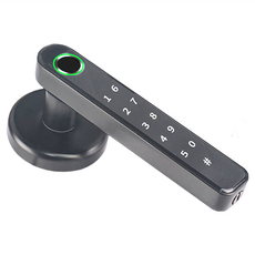 昇瑋 196指紋水平把手鎖 黑色, 客戶直接安裝, 1個, 196