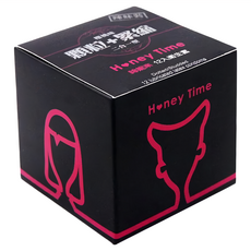 Honey Time 哈妮來 櫻桃味顆粒 緊縮二合一型衛生套 寬度52mm, 12入, 1盒