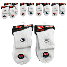 Cool Angel 天使之翼 刺繡 1/2素色襪 速乾 防臭 運動襪 - 白色 天然棉80% 彈性紗20%