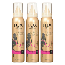 LUX 麗仕 俐落線條感美髮造型慕斯 強效定型 柔順光澤, 130g, 3瓶