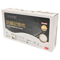 3M 新絲舒眠 防蟎記憶枕心 機能型, 記憶棉, 1個