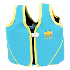 Splash About 兒童浮力夾克, 3~6歲, 水族剪影 + 水藍, 1件