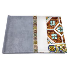 歐式文藝風桌旗花磚桌巾, 歐式文藝風桌旗花磚, 140 x 140cm, 1個