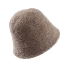 復古百搭毛毛漁夫帽 帽簷6公分 帽深11公分, 帽圍53~58cm, 卡其色