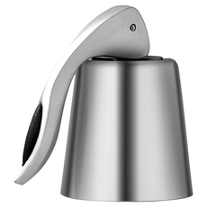 儀家生活館 304不鏽鋼真空密封按壓式紅酒塞, 1個, 銀色