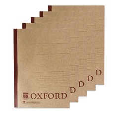 OXFORD 牛皮紙 B5易攤平筆記本, 5個, 牛皮色