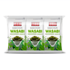 Daechungim 大川 傳統海苔芥末味 64g, 酥脆爽口，獨立包裝方便攜帶, 1袋
