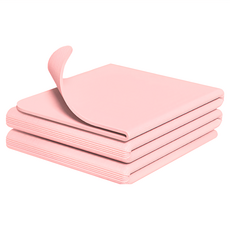 上手家居 折疊瑜珈墊 8x37x37cm 耐磨TPE材質 防水防滑設計 6mm加厚, 1個, 粉色, 183 x 37 x 1cm