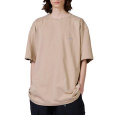 KZM OUTDOOR 剪裁短袖上衣, 卡其