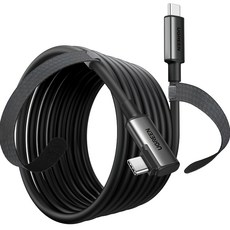 UGREEN US551 USB 3.2 Gen 1 5Gbps VR專用 90度彎頭 Type-C to C 傳輸線, 黑色, 1個, 5m