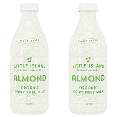 LITTLE ISLAND 紐西蘭小島 有機植物奶 有機低醣杏仁奶, 1L, 2瓶