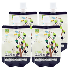 Nature Village 自然村 葡萄果汁, 100%韓國產, 無添加, 100ml, 4包