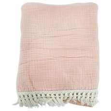 insular 茵秀麗 流蘇嬰兒萬用純棉紗布包巾 100cm x 120cm