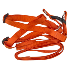 Q寶 寵物精品胸背帶 + 拉繩 M型, 紅色, 1個