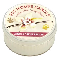 PET HOUSE 室內除臭寵物香氛蠟燭, 法式烤布蕾, Vanilla Creme Brulee, 43g, 持續使用時間長達12小時, 1罐