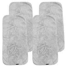 MORINO 摩力諾 抗菌防臭超細纖維簡約毛巾 MO726, 銀灰色, 4條