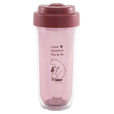 Oolab 良杯製所 美好森活系列 可拆雙層布丁杯, 相親相愛款 酒紅色, 720ml, 1個