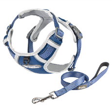 TUFFHOUND 它願 寵物胸背牽繩組 胸背帶 + 牽繩, 1組, 藍色
