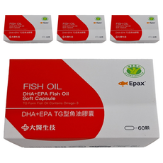 大醫生技 DHA + EPA TG型魚油膠囊, 60顆, 4.6g, 4盒