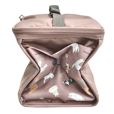 PUGO 噗果 保溫保冷便當袋4.0 印花款, 藕粉 萌萌貓, 1個