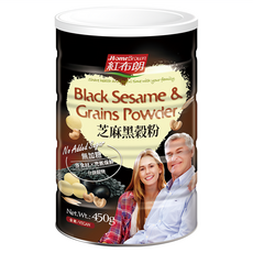 HomeBrown 紅布朗 芝麻黑穀粉, 450g, 1罐