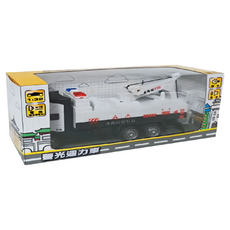 love color 樂彩森林 聲光迴力車 警務拖吊車, 白色, 1盒, 包裝18 x 9 x 7.58cm