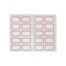 華麗牌 自黏性標籤 紅框 WL-1037 50 x 15mm, 3000張, 1盒