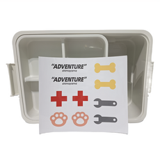 SHIMOYAMA PP手提多功能收納箱附分類貼紙 KM 專利 郵購盒 小貨 34 x 24 x 18cm, 米白色, 1個