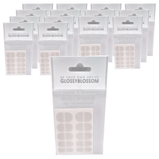 GLOSSYBLOSSOM 雙面指甲貼, 15包, 單色