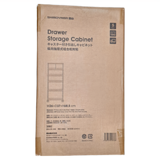 SHIMOYAMA 縱向抽屜式組合櫃 附輪 37 x 26 x 64.5cm, 灰白色, 5 Tiers