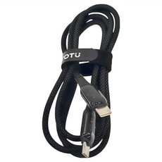 TOTU 拓途 Type-C/PD充電傳輸線 閃充電編織線 QC4.0 流星 跑馬燈 炫影 1.2M, 黑色, 1條