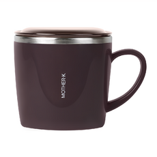 MOTHER-K 輕奢不鏽鋼含蓋兒童訓練杯 250ml - 暮光紫, SUS304不鏽鋼, 雙重隔熱防燙, 適用年齡2歲以上, 1個