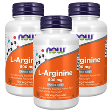 NOW Foods 左旋離胺酸膠囊 500mg, 100顆, 0.8g, 3罐