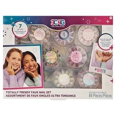 make it real 美麗夢工坊 美甲貼套組 84件, 花樣少女 多色, 1組