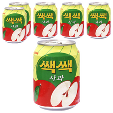 LOTTE樂天 蘋果汁, 韓國原裝進口營養蘋果汁，夏天冰過更好喝, 238ml, 6罐