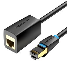 VEnTIOn 威迅 IKH系列 CAT8八類雙屏蔽跳線延長線, 加厚純銅鍍金端子, 雙層鋁箔遮蔽, PVC外被, 1m, 1條