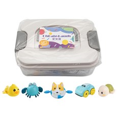 OhBabyLaugh 愛笑寶 洗澡發條戲水玩具 - 黃色小鴨 藍色螃蟹 藍色柯基 藍色水陸兩棲車 綠色烏龜, A組, 1組