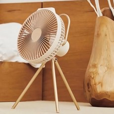 CLAYMORE Fan V600+ USB Type-C 充電風扇 CLFN-V610SB 米白色 無線便攜 三腳架設計, 1台