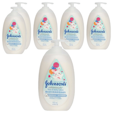 嬌生嬰兒棉柔輕透潤膚乳，親膚pH值，溫和不易刺激，臉部+身體適用, 6瓶, 500ml